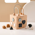 Blocs de puzzle en bois perforés pour bébés