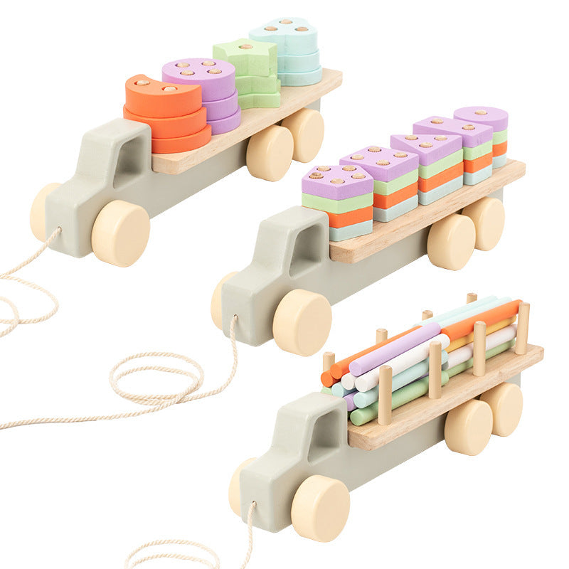 Voiture puzzle en bois