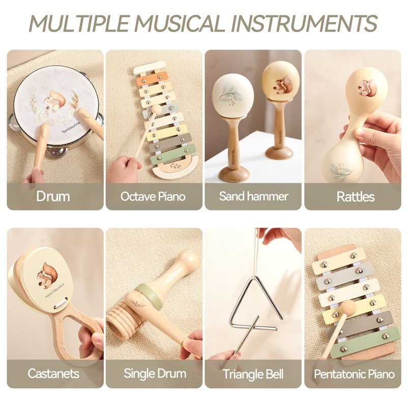 Tambour, Castagnettes, Cloche, Xylophone