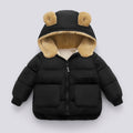 Blouson chaud à capuche courte et épaisse pour enfants pour l'automne et l'hiver
