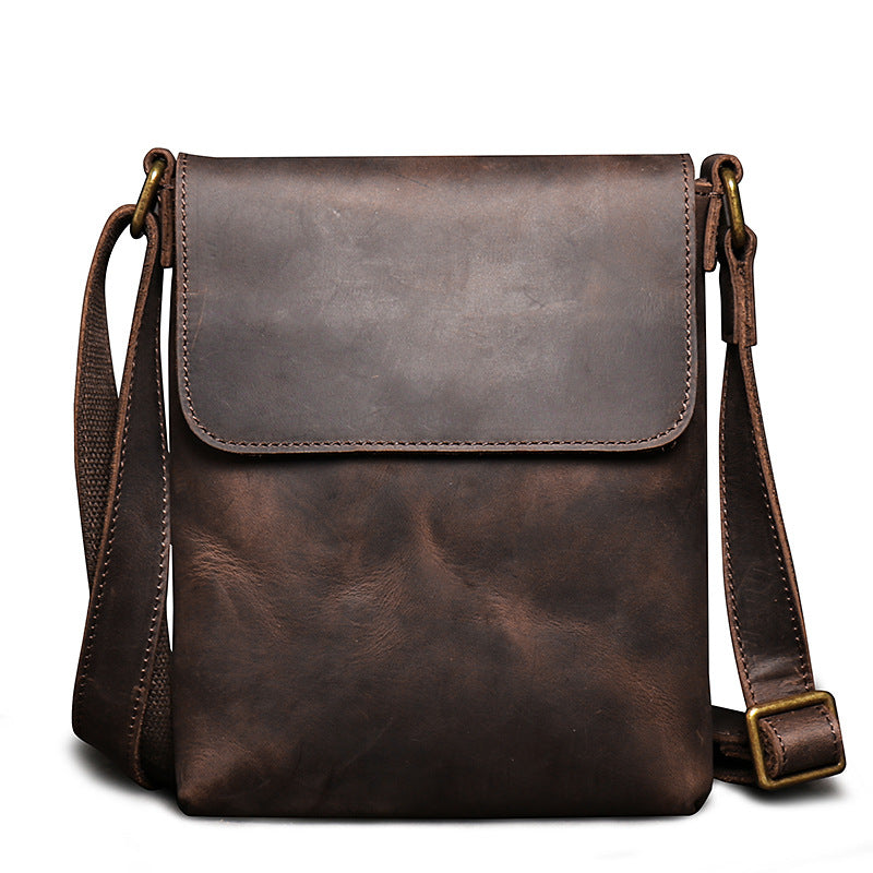 Sac messager simple et tendance en cuir pour homme