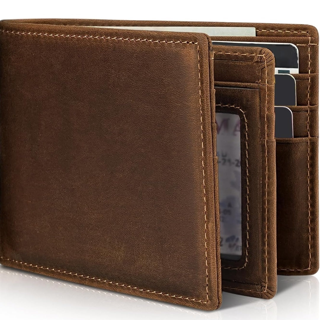 Portefeuille court en cuir pratique et fonctionnel pour homme