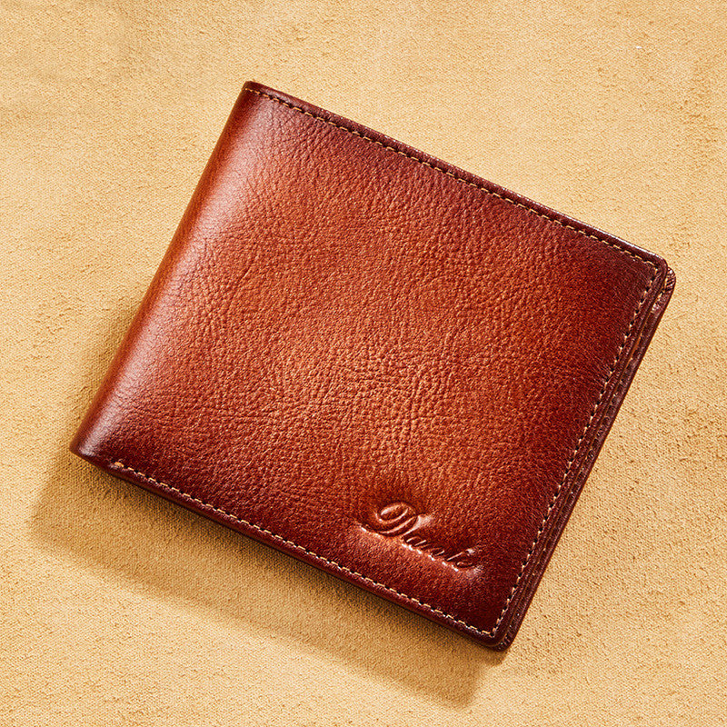 Nouveau portefeuille homme en cuir pleine fleur