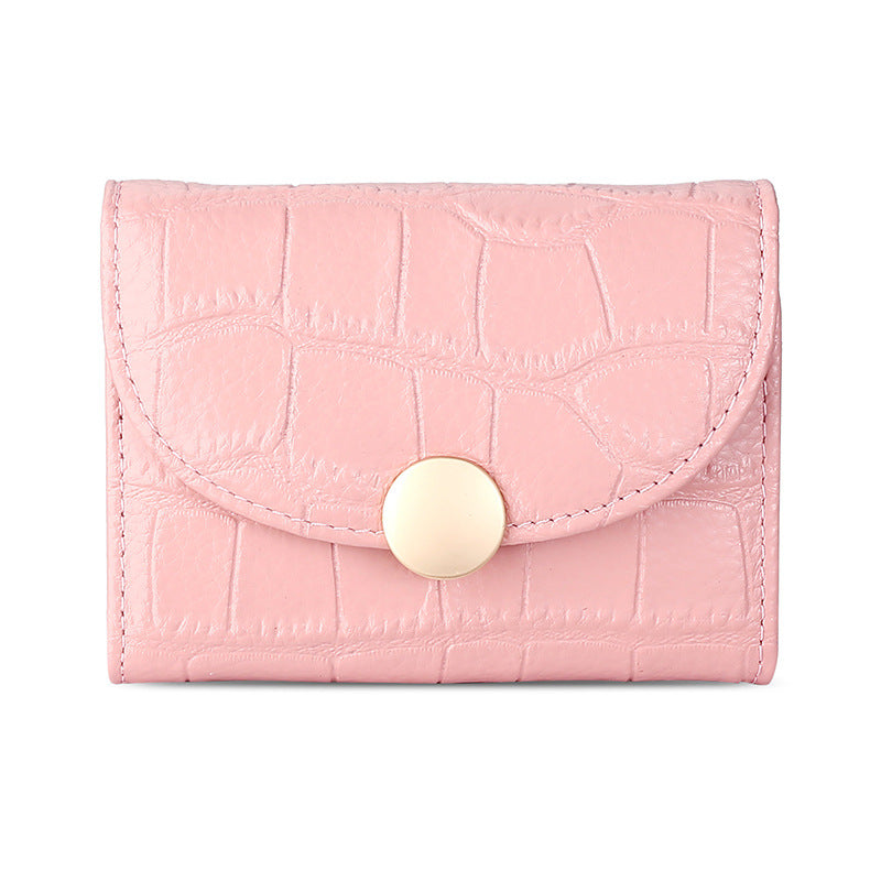 Petit portefeuille compact en cuir