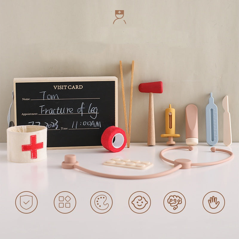 Poupée petit médecin, jouet docteur, stéthoscope