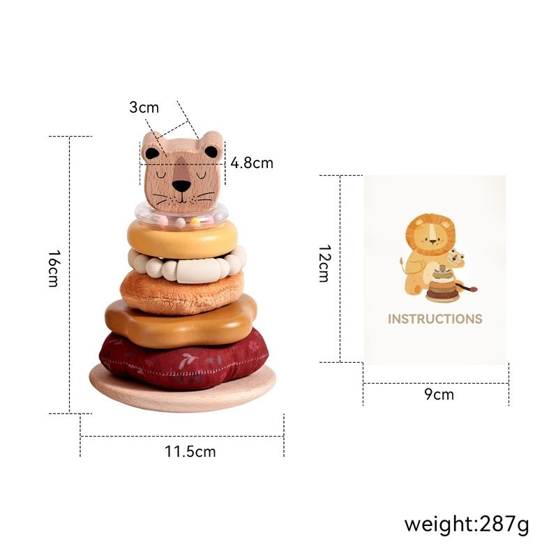 Tour en bois lion