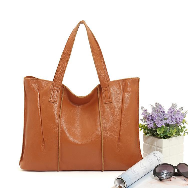 Sac cabas bandoulière simple en cuir