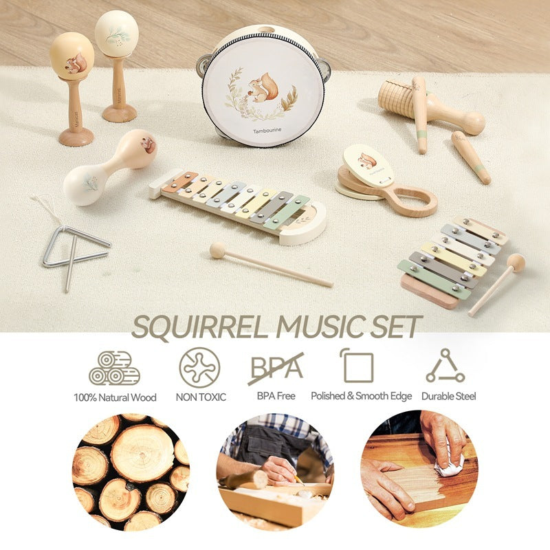 Tambour, Castagnettes, Cloche, Xylophone