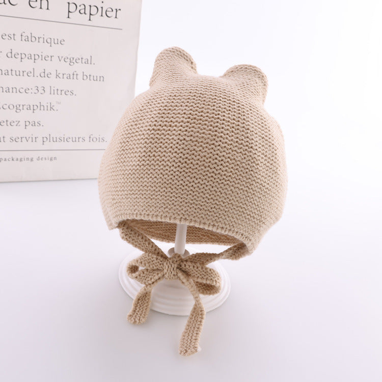 Bonnet mignon en laine pour bébés de 4 à 28 mois