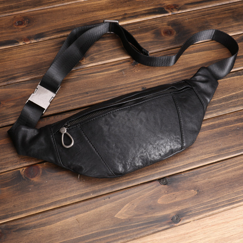 Sac banane en cuir pour homme, petit modèle