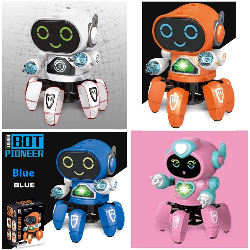 Robot électronique à six pinces dansant, jouet musical et lumineux