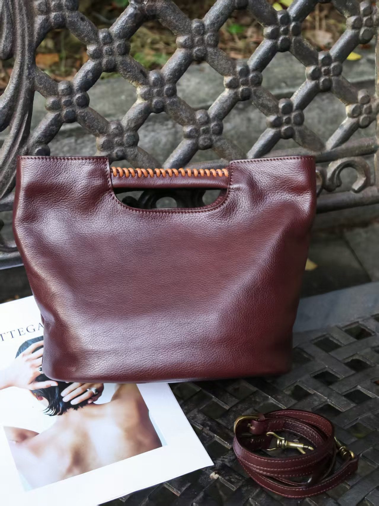 Sac à main bandoulière Cortex pour femme en cuir