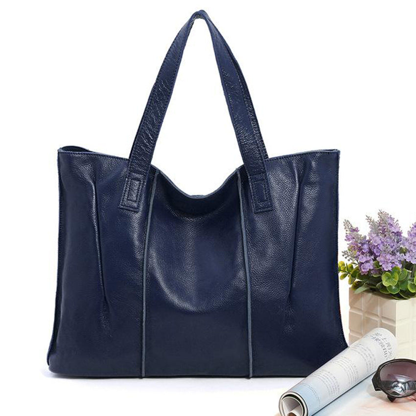 Sac cabas bandoulière simple en cuir