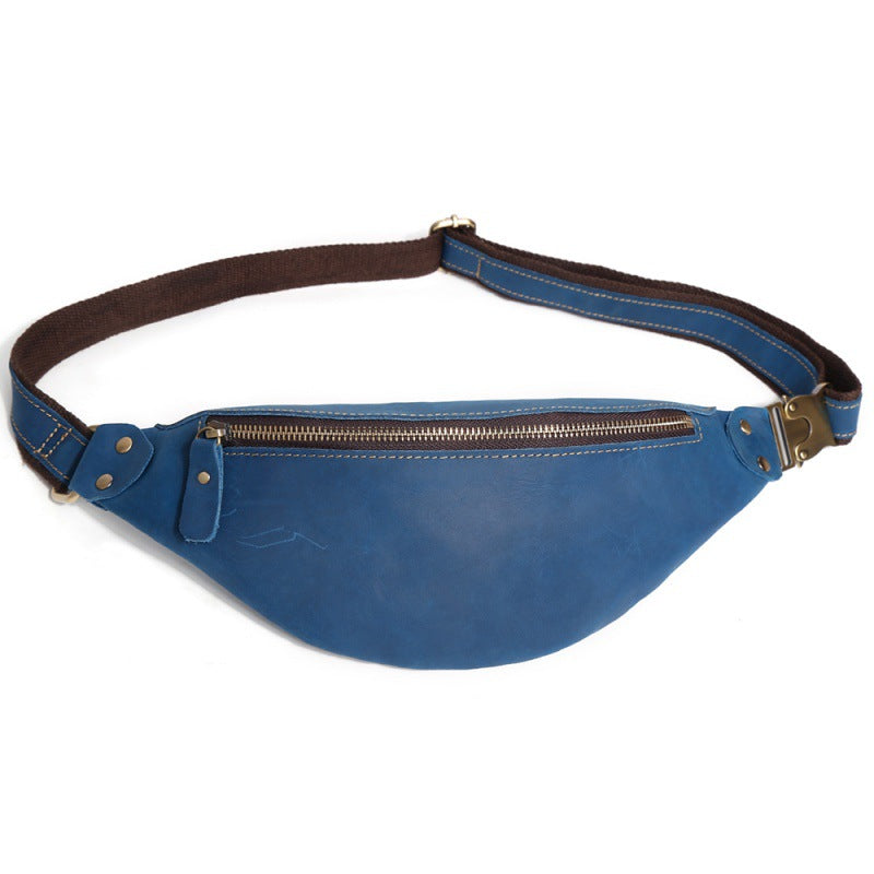 Sac banane vintage pour homme en cuir