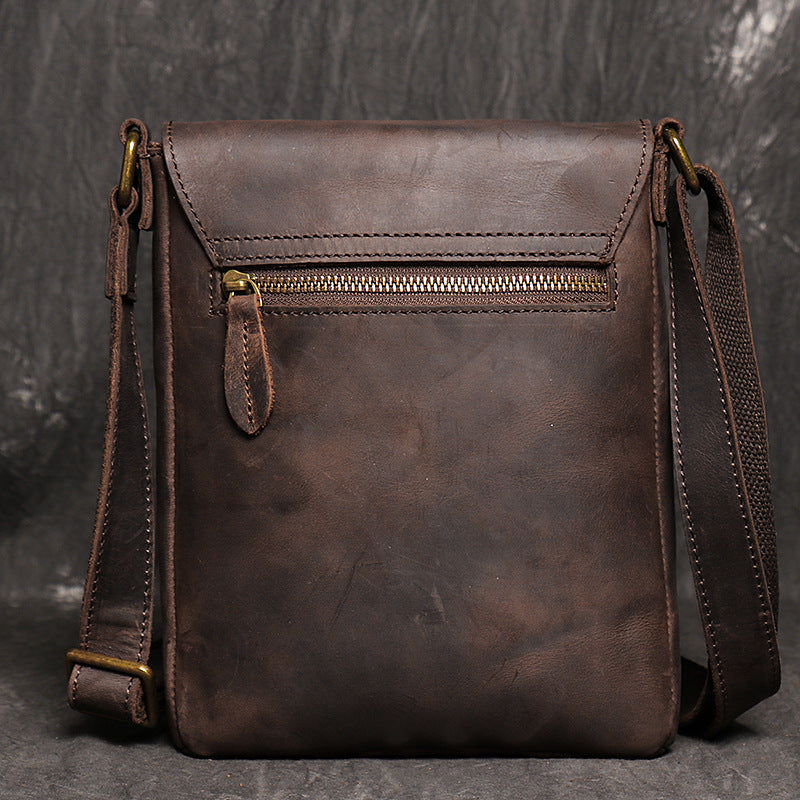 Sac messager simple et tendance en cuir pour homme