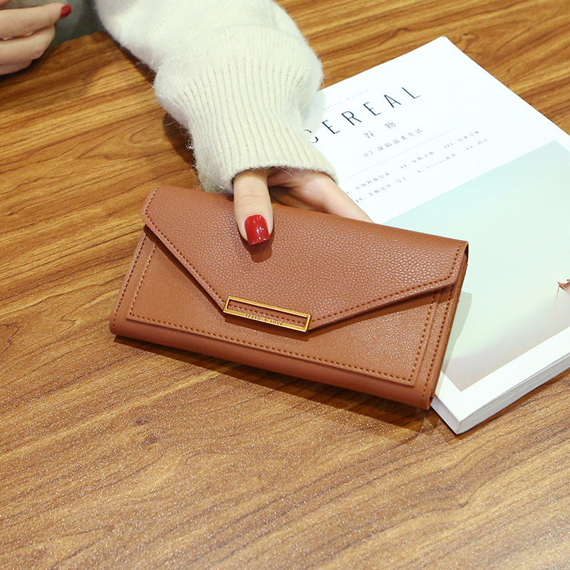 Petit porte monnaie rétro fine à boucle en cuir