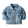 Veste en jean déchiré