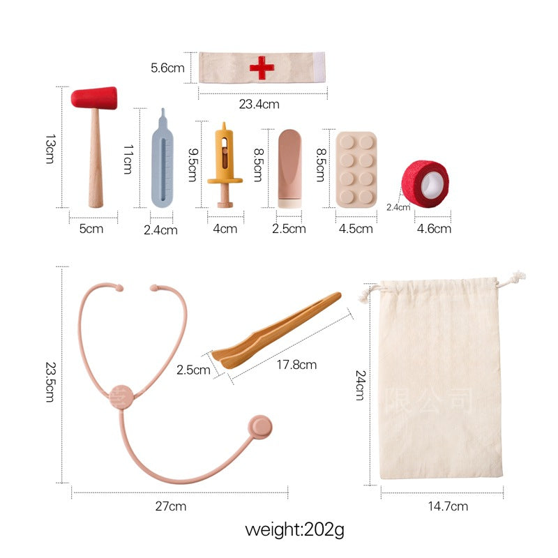 Poupée petit médecin, jouet docteur, stéthoscope