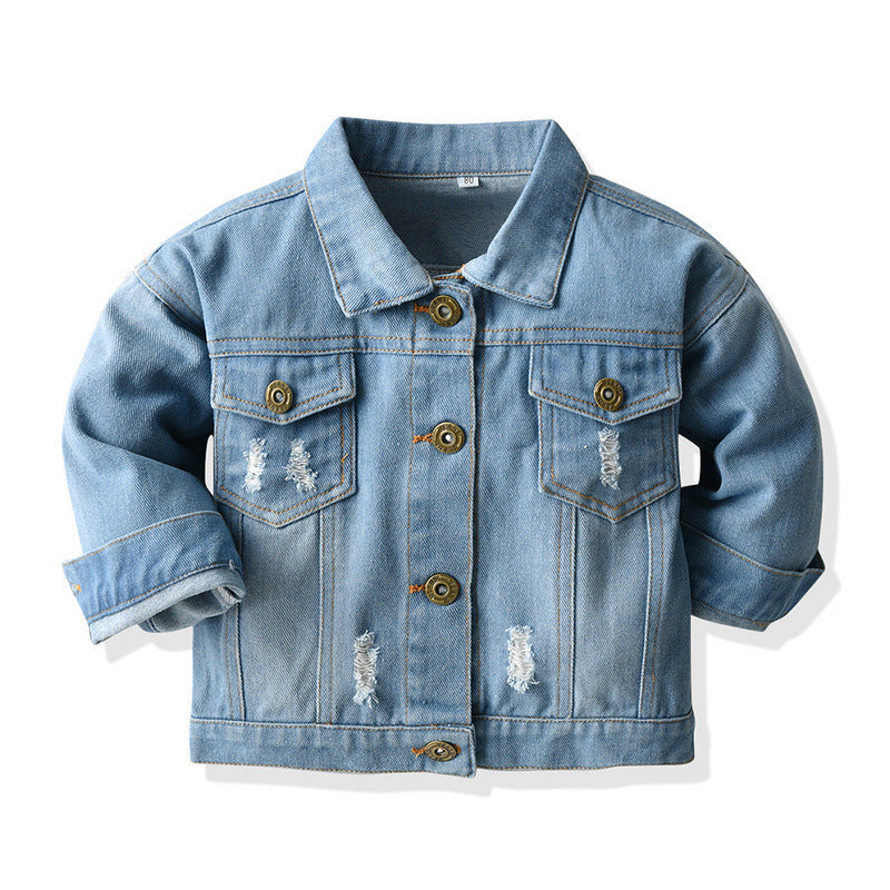 Veste en jean déchiré