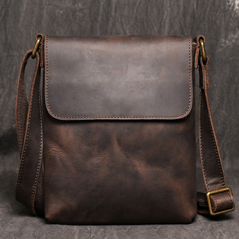 Sac messager simple et tendance en cuir pour homme