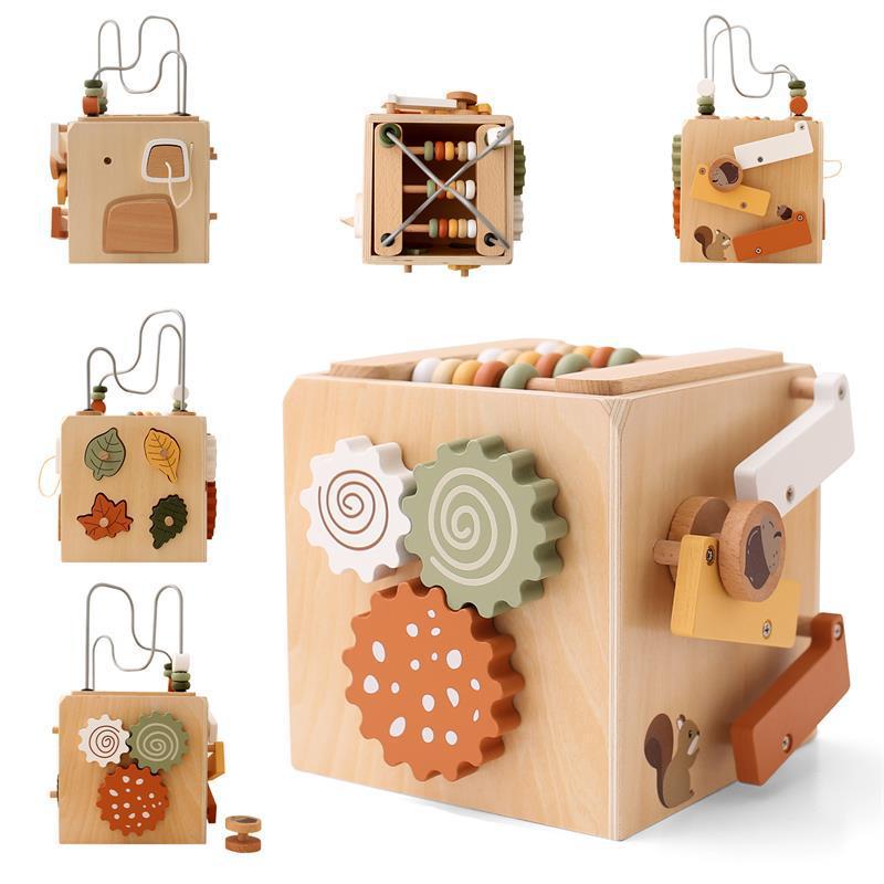 Cube en bois éducatif