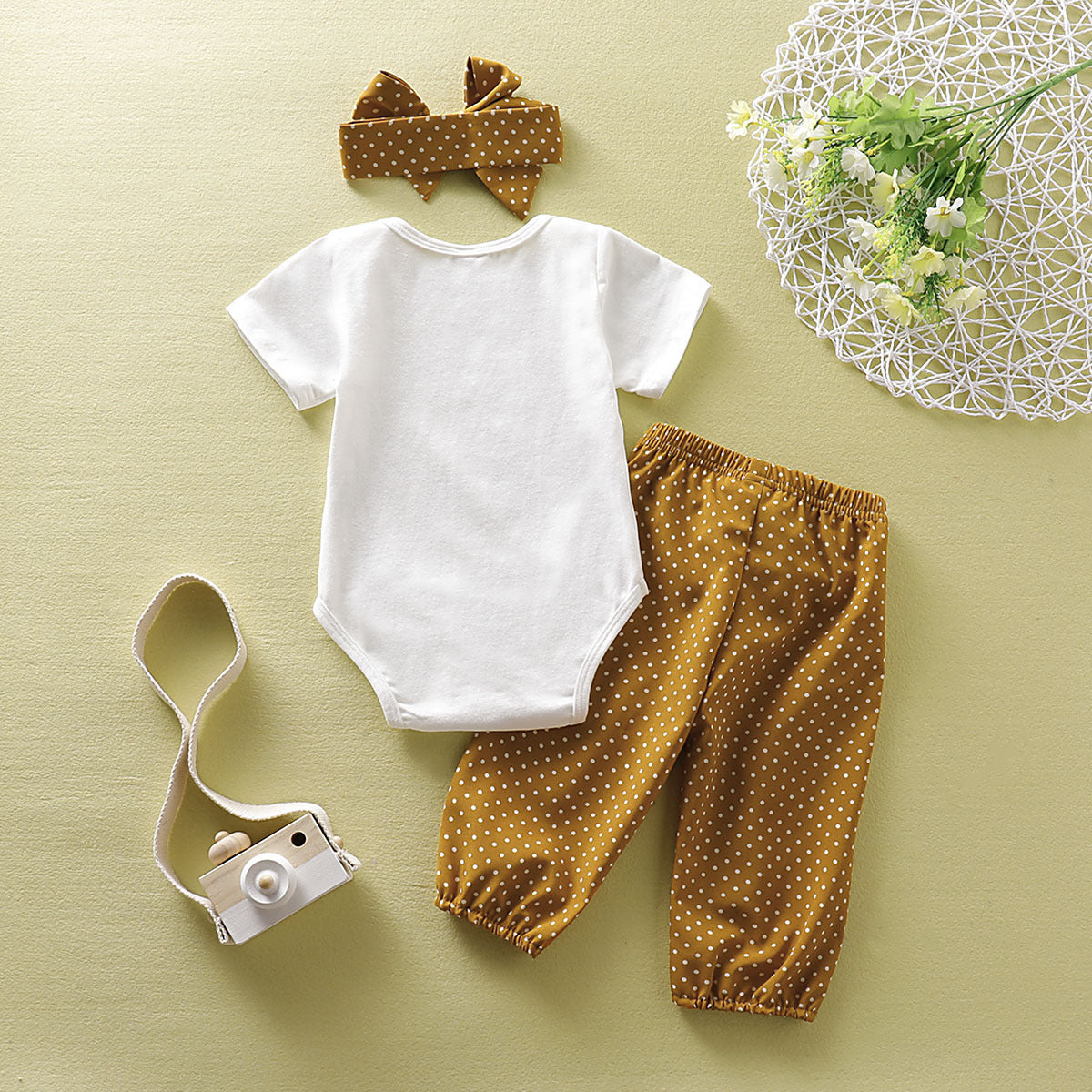 Body trois pièces pour enfants, composé d'un pull à manches longues et d'un pantalon