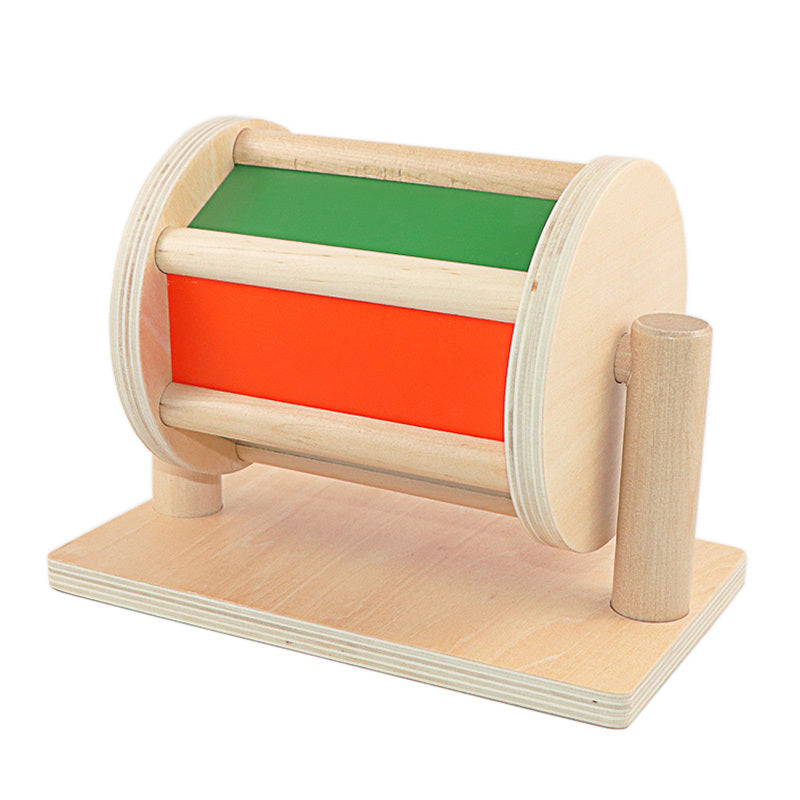 Miroir en bois, tambour en tissu, matériel pédagogique Montessori pour l'éducation préscolaire