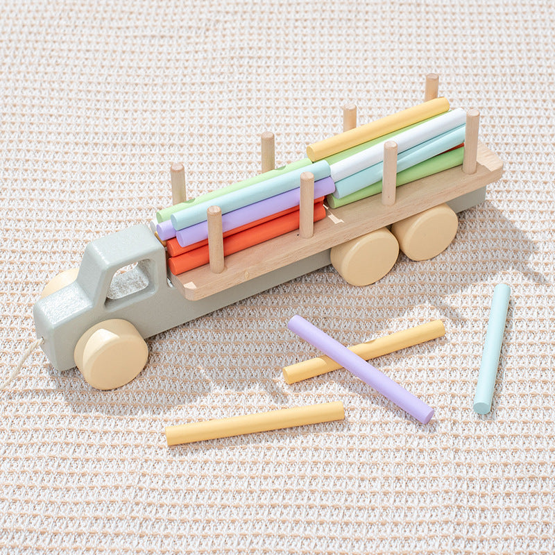 Voiture puzzle en bois