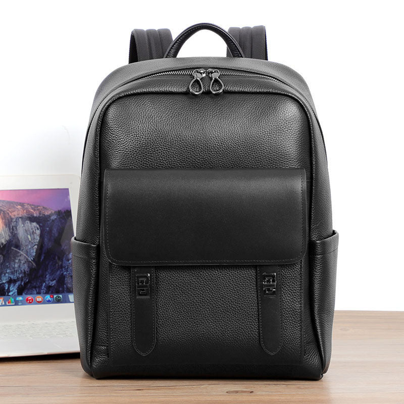Sac à dos de voyage d'affaires grande capacité pour homme en cuir